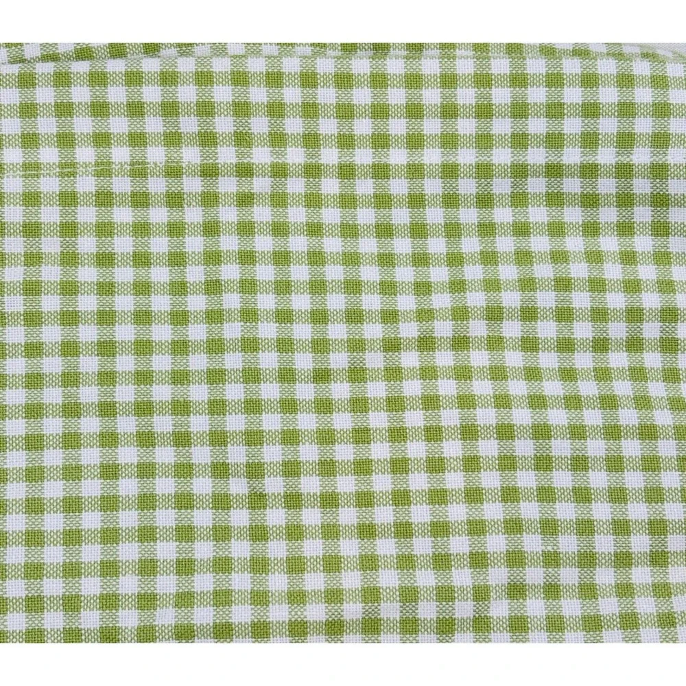 Pottery Barn Kids Sabrina Basket 3 Liner Lot Green White Gingham XL L Cotton